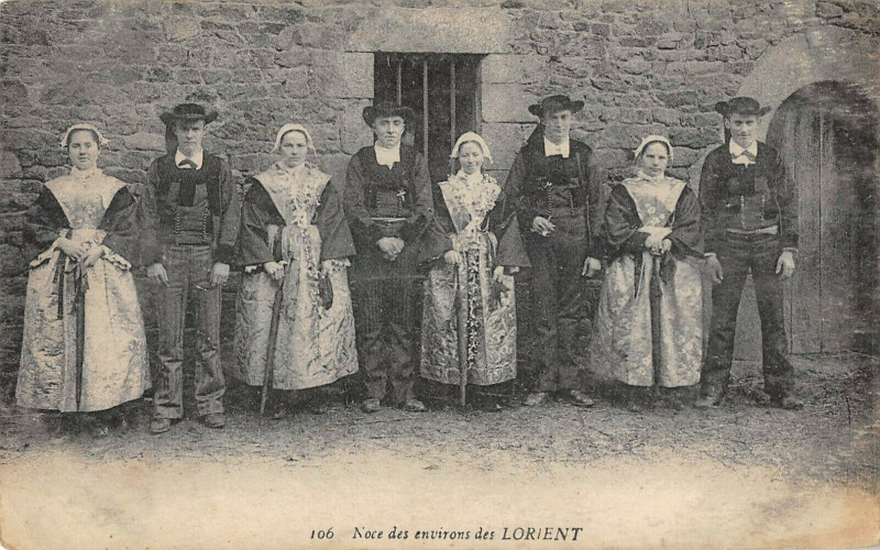 Carte postale ancienne Noce Des Environs Des Lorient à Lorient