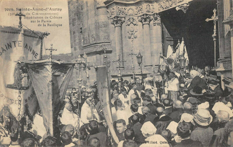 Carte postale ancienne Sainte Anne D'Auray Benediction De Cloture à Auray