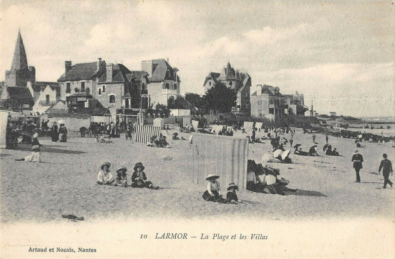 Carte postale ancienne Larmor La Plage Et Les Villas