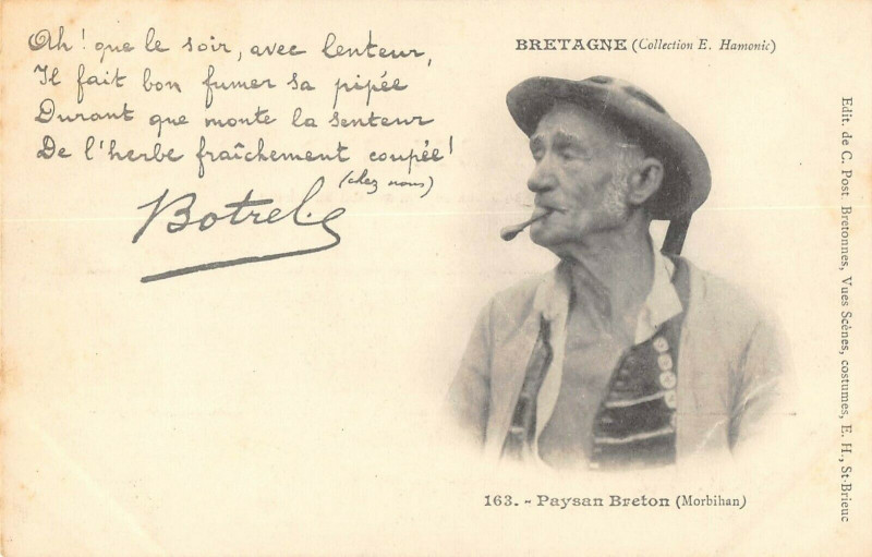 Carte postale ancienne Morbihan Paysan Breton Botrel