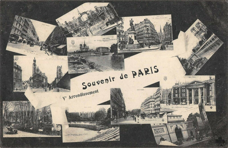 Carte postale ancienne Paris Ve Souvenir De Paris 5e Arrondissement à Paris 5e