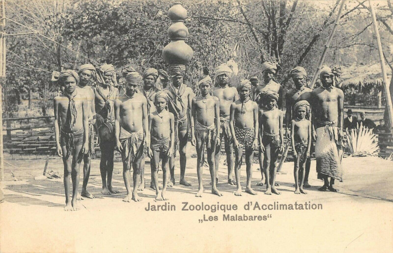 Carte postale ancienne Jardin Zoologique d'Acclimatation - Les Malabares à Neuilly-sur-Seine