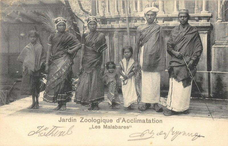 Carte postale ancienne Jardin Zoologique d'Acclimatation - Les Malabares à Neuilly-sur-Seine