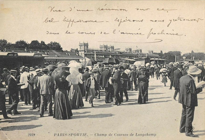 Carte postale ancienne Paris Paris Sportif Champ De Courses De Longchamp à Paris