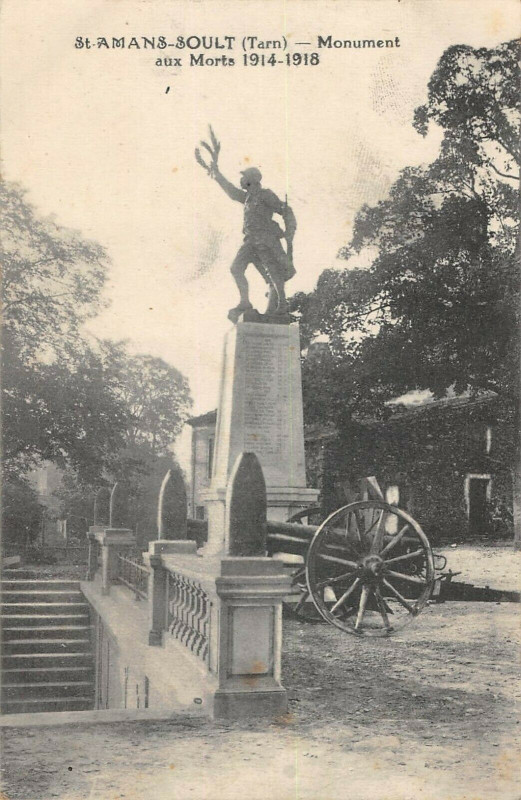 Carte postale ancienne Saint Amans Soult Monument Aux Morts à Saint-Amans-Soult
