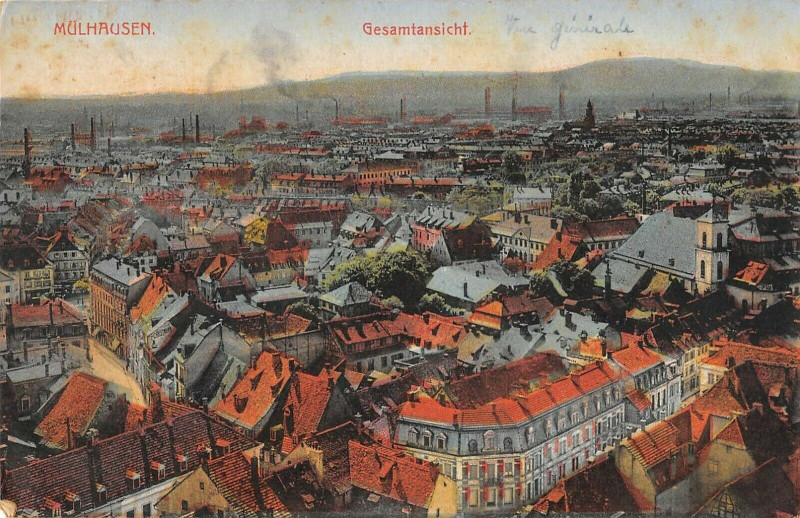 Carte postale ancienne Mulhouse Vue Generale à Mulhouse