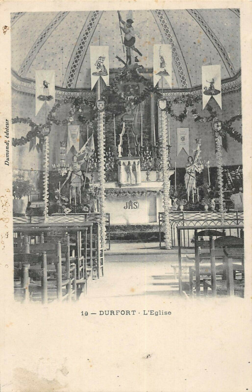 Carte postale ancienne Durfort Eglise