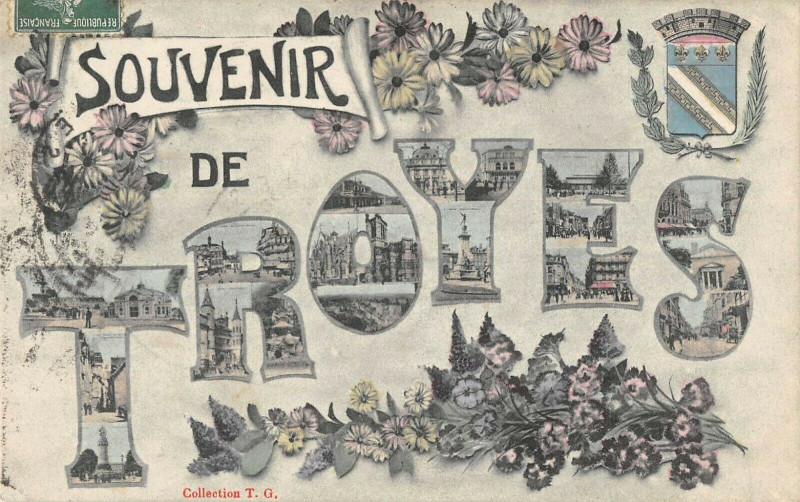 Carte postale ancienne Souvenir De Troyes à Troyes