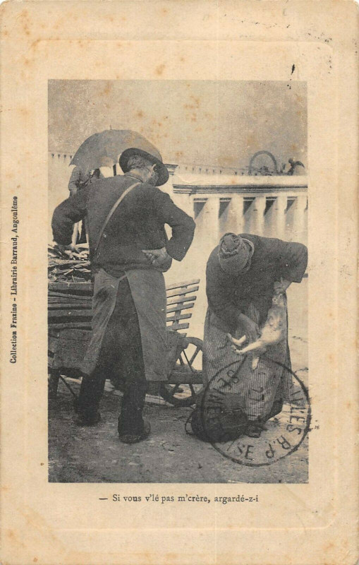 Carte postale ancienne Charente Scene De Foire