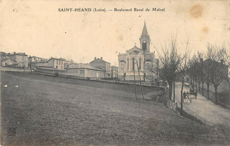 Carte postale ancienne Saint Heand Boulevard Ravel De Malval
