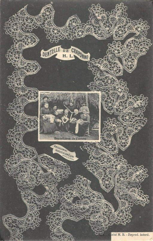 Carte postale ancienne Haute Loire Dentelle De Craponne Arzon