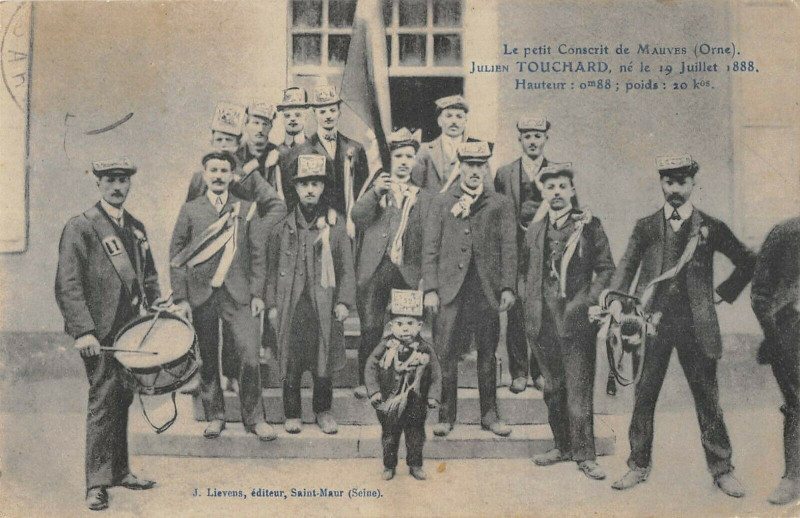 Carte postale ancienne Le Petit Conscrit De Mauves Julien Touchard à Ri