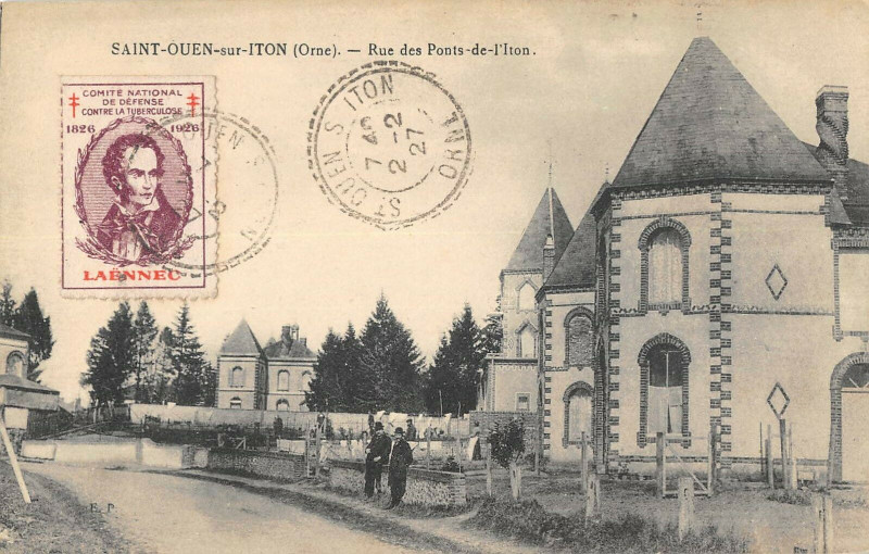 Carte postale ancienne Saint Ouen Sur Iton Rue Des Ponts De L'Orne à Sai