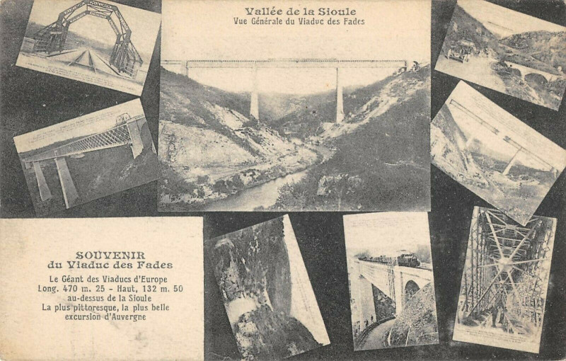 Carte postale ancienne Vallee De La Sioule Viaduc Des Fades