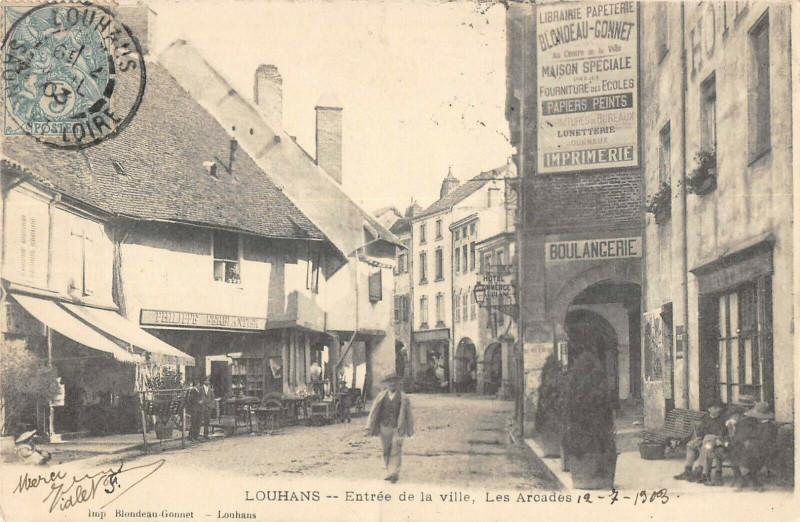 Carte postale ancienne Louhans Entree De La Ville à Louhans