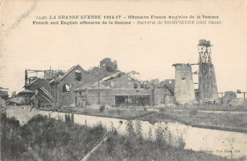 Carte postale ancienne Sucrerie De Dompierre Cote Ouest