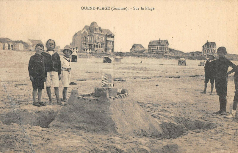 Carte postale ancienne Quend Plage Sur La Plage à Quend