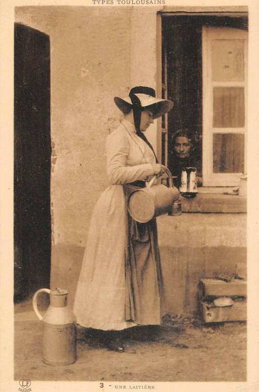 Carte postale ancienne Types Toulousains Une Laitiere
