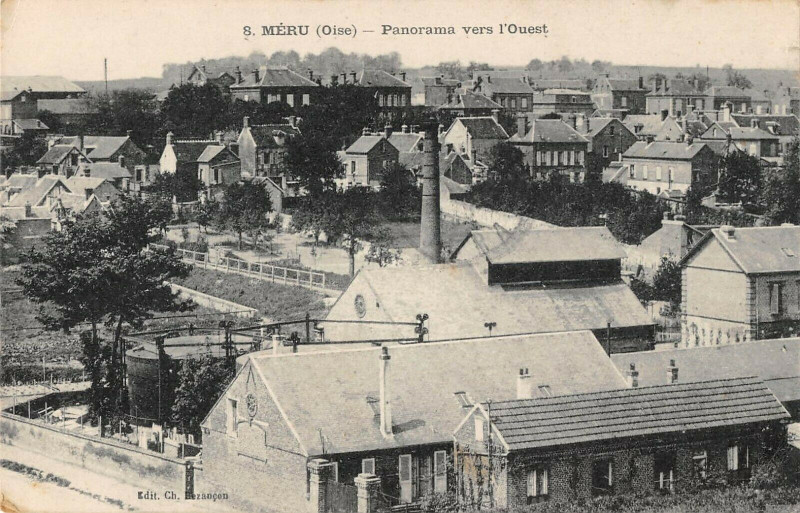 Carte postale ancienne Meru Panorama Vers L'Ouest à Méru