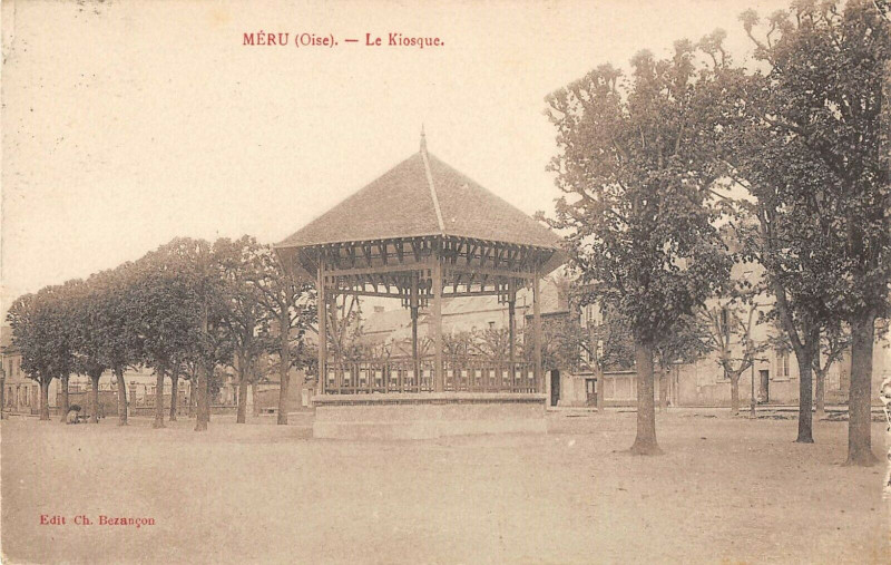 Carte postale ancienne Meru Le Kiosque à Méru