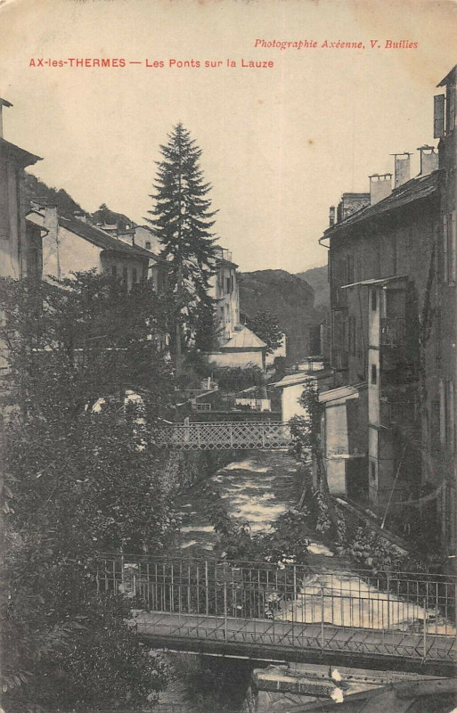 Carte postale ancienne Axles Thermes Pont Sur La Lauze