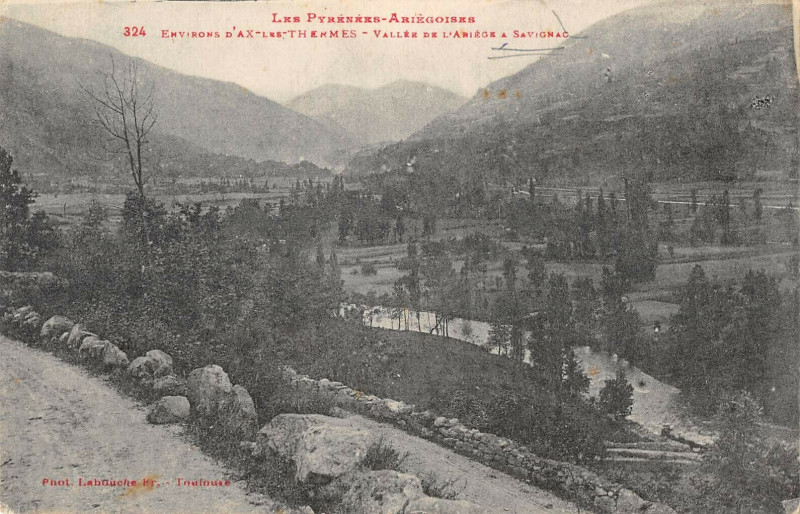 Carte postale ancienne Env.ax Les Thermes Vallee De L'Ariege A Savignac à Ax-les-Thermes