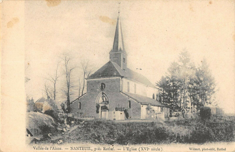 Carte postale ancienne Nanteuil Eglise
