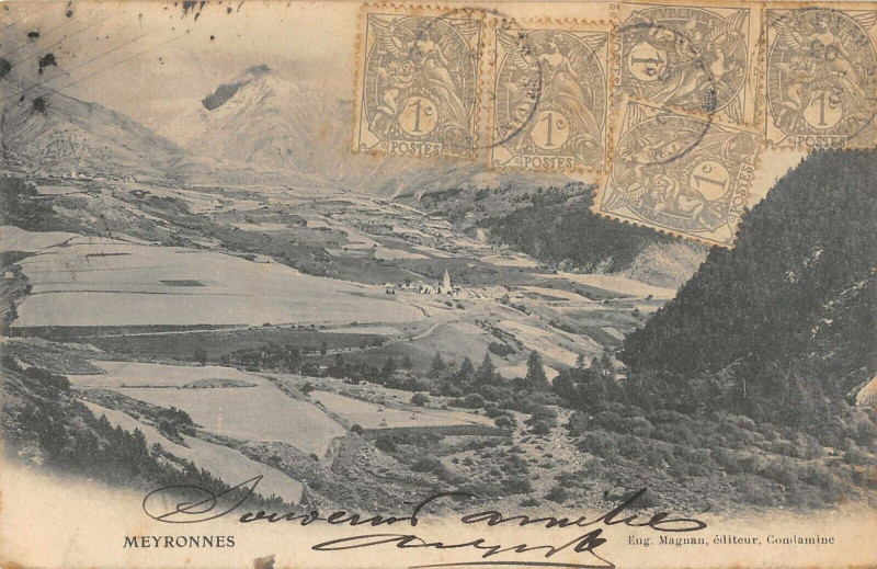 Carte postale ancienne Meyronnes (cpa précurseur
