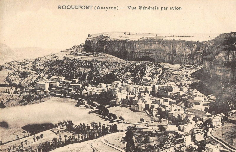 Carte postale ancienne Roquefort Vue Generale Par Avion