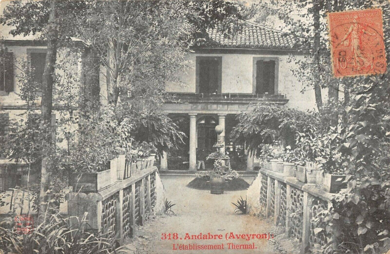 Carte postale ancienne Andabre Etablissement Thermal