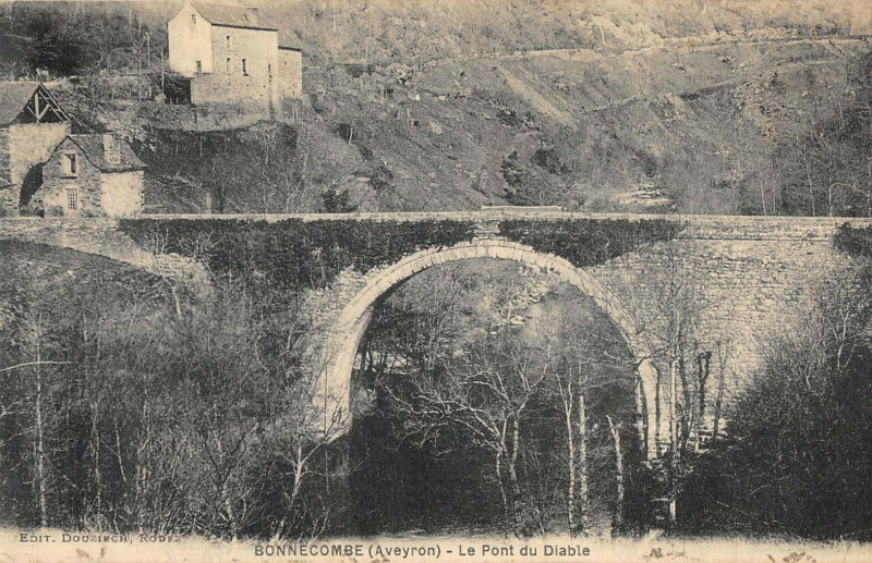 Carte postale ancienne Bonnecombe Le Pont Du Diable