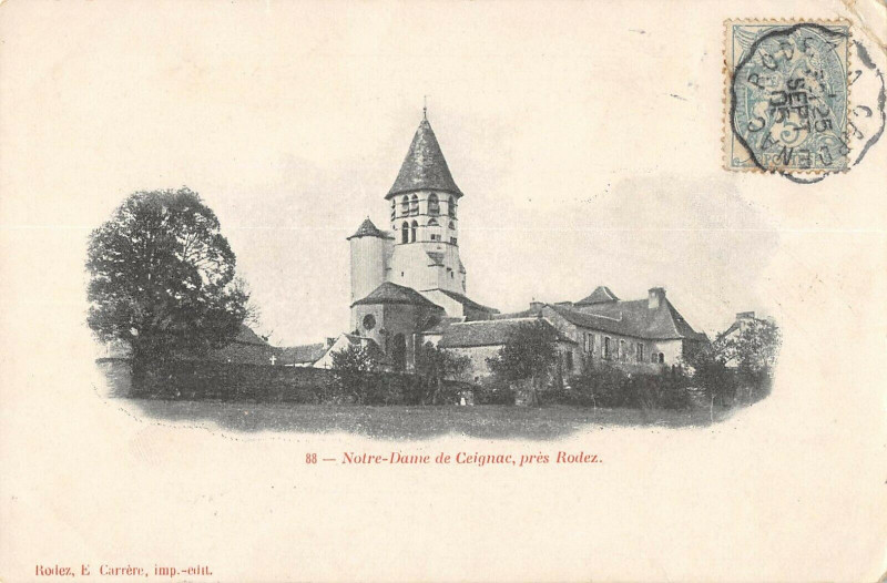 Carte postale ancienne Notre Dame De Ceignac Pres Rodez à Rodez
