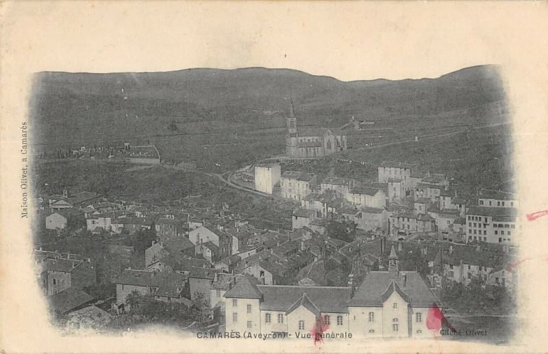 Carte postale ancienne Camares Vue Generale à Camarès
