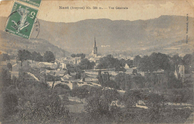 Carte postale ancienne Nant Vue Generale à Nant