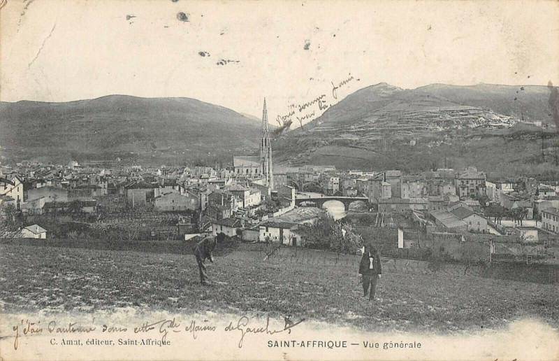 Carte postale ancienne Saint Affrique Vue Generale à Saint-Affrique