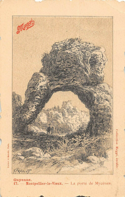 Carte postale ancienne Montpellier Le Vieux La Porte De Mycenes