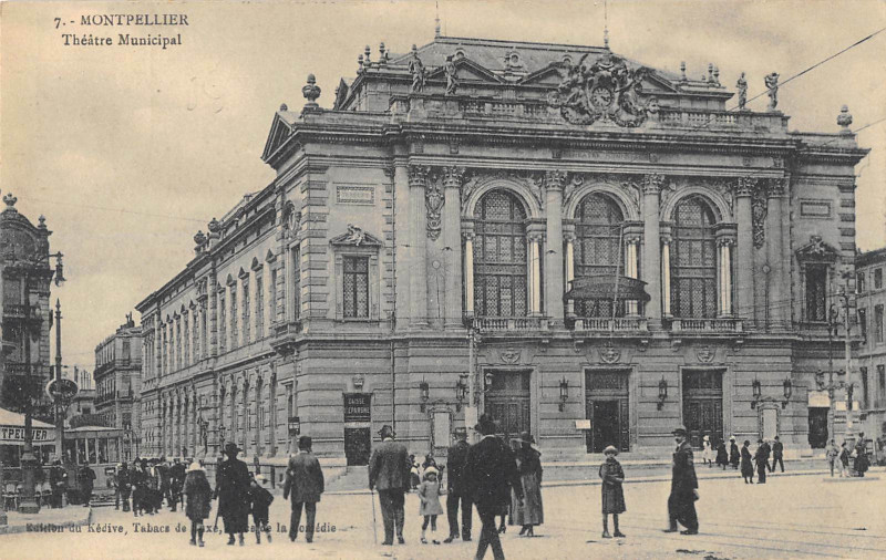 Carte postale ancienne Montpellier Theatre Municipal à Montpellier