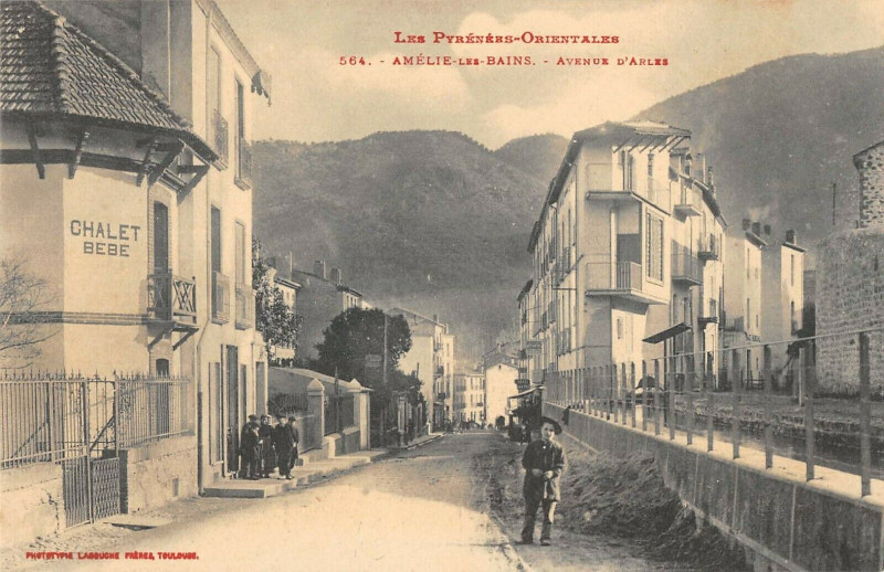 Carte postale ancienne Amelie Les Bains Avenue D'Arles