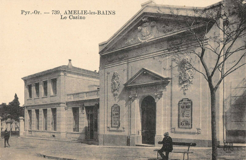 Carte postale ancienne Amelie Les Bains Le Casino