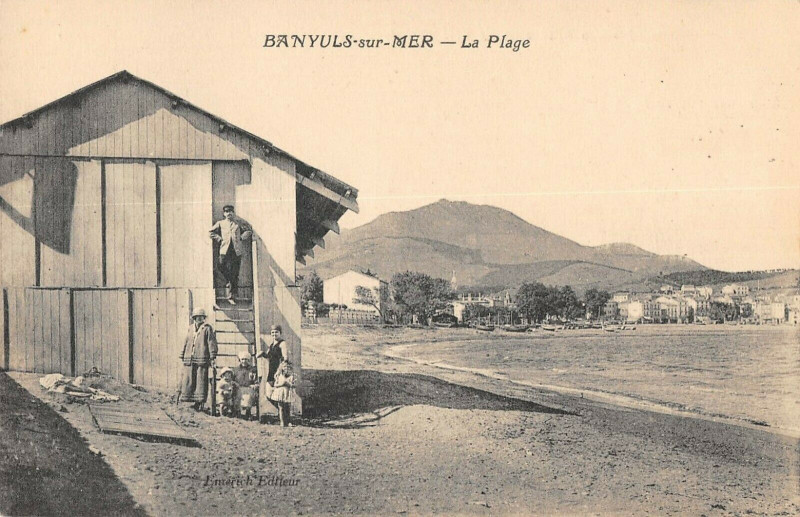 Carte postale ancienne Banyuls Sur Mer La Plage (cliché rare à Banyuls-sur-Mer