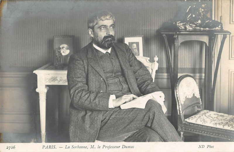 Carte postale ancienne Paris Ve La Sorbonne M.le Professeur Dumas  (rare à Paris 5e
