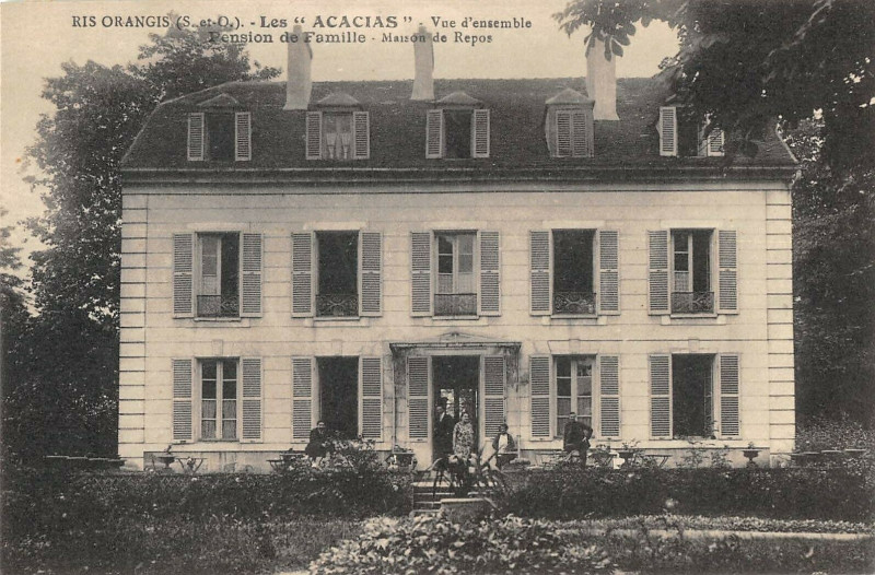 Carte postale ancienne Ris Orangis Les Acacias Pension De Famille à Ris-Orangis