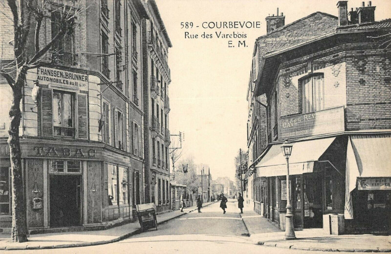 Carte postale ancienne Courbevoie Rue Des Varebois (cliché pas courant à Courbevoie