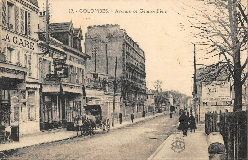 Carte postale ancienne Colombes Avenue De Gennevilliers à Colombes