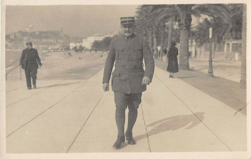 Carte postale ancienne Nice Ou Cannes Promenade Des Anglais Carte Photo (phot.Guerin à Nice