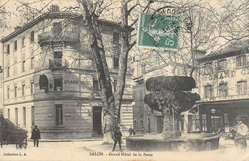 Carte postale ancienne Salon Grand Hotel De La Poste