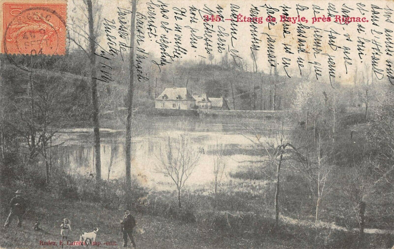 Carte postale ancienne Etang De Bayle Pres Rignac à Rignac