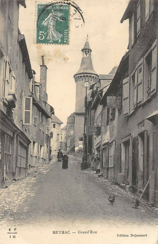 Carte postale ancienne Meymac Grande Rue à Meymac