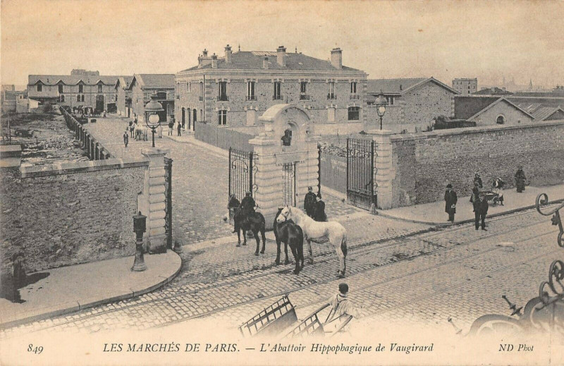 Carte postale ancienne L'Abattoir Hippophagique de Vaugirard à Paris 15e