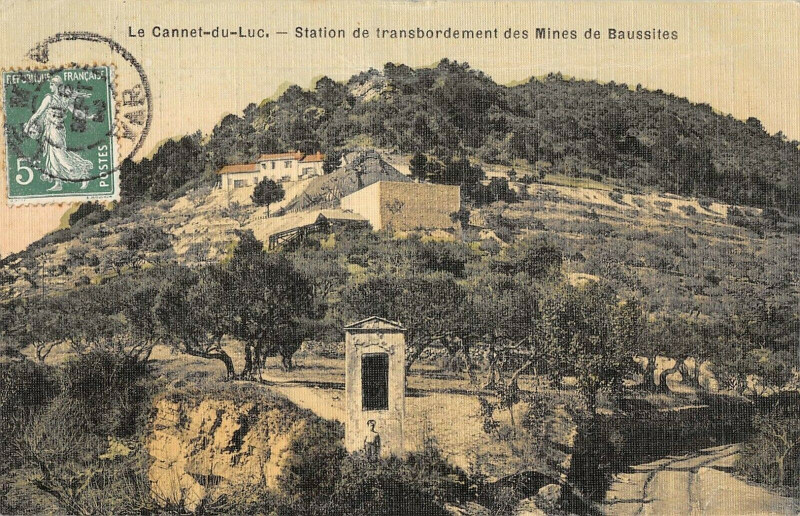 Carte postale ancienne Le Cannet Du Luc Station De Transbordement Des Mines De Baussites